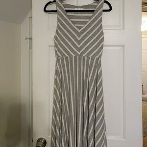 Athleta Dreamin' Stripe Maxi size M gray
